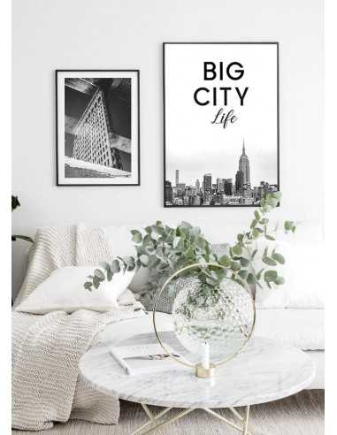 New York poster with the inscription Big City Life in the Scandinavian style New York poster with the inscription Big City Life in the Scandinavian style