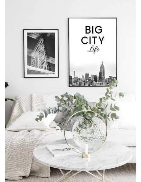New York poster with the inscription Big City Life in the Scandinavian style