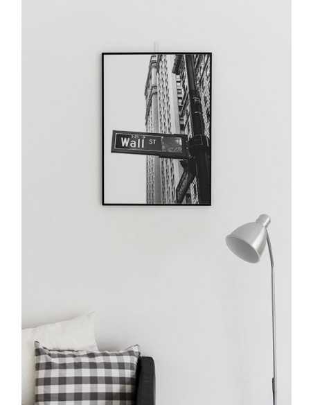 Black and white poster of street street in New York