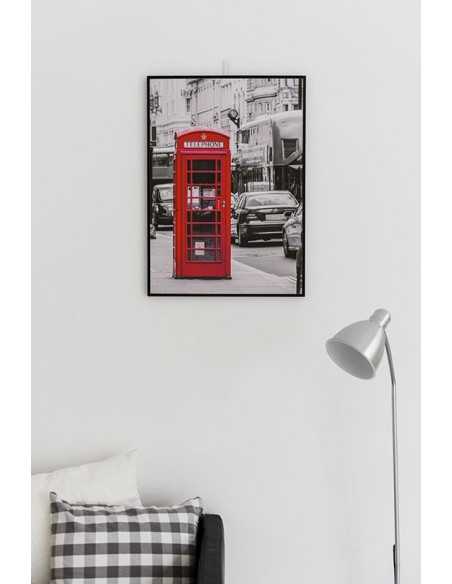 Plakat, angielska budka telefoniczna czerwona