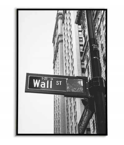 Black and white poster of street street in New York