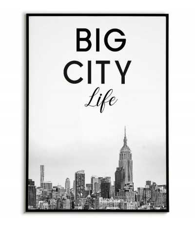 New York poster with the inscription Big City Life in the Scandinavian style