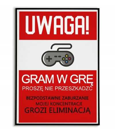 Poster for the player note I play the game, please do not disturb