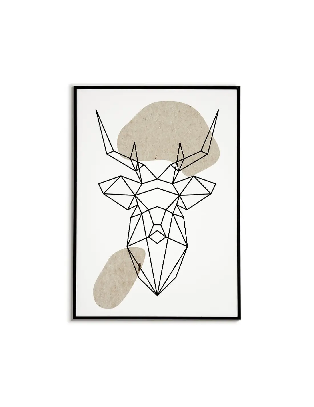 Geometric animals poster with deer in the Scandinavian style
