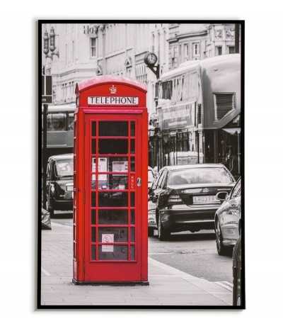 Poster, English red phone booth