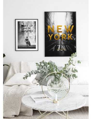 poster with new york and golden inscriptions. New York poster with the name of the city and country. poster with new york and golden inscriptions. New York poster with the name of the city and country.