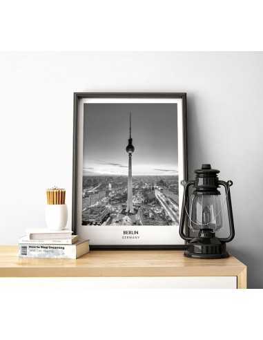 BERLIN - A black and white poster... BERLIN - A black and white poster...