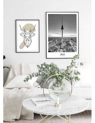 BERLIN - A black and white poster... BERLIN - A black and white poster...