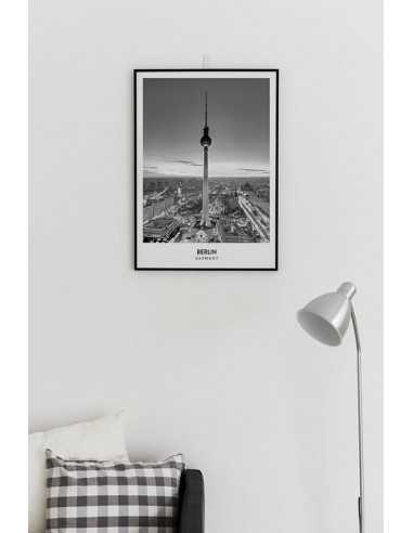 BERLIN - A black and white poster... BERLIN - A black and white poster...