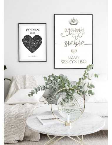 plakat z napisami dla zakochanych, mamy siebie, mamy wszystko. Idealny na prezent dla chłopaka lub dziewczyny plakat z napisami dla zakochanych, mamy siebie, mamy wszystko. Idealny na prezent dla chłopaka lub dziewczyny