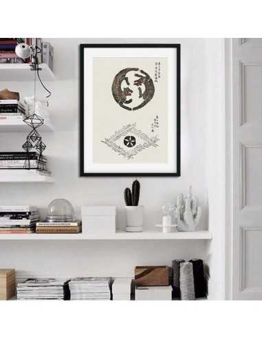 japoński plakat z tygrysami w stylu vintage jing jang japoński plakat z tygrysami w stylu vintage jing jang