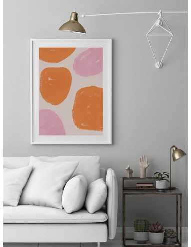 plakat skandynawski abstrakcja farbą wzór z kołami kolorowy plakat skandynawski abstrakcja farbą wzór z kołami kolorowy