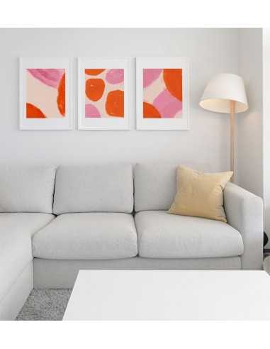 Scandinavian poster abstraction with paint pattern with circles Scandinavian poster abstraction with paint pattern with circles