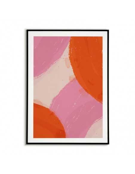 Scandinavian poster abstraction with paint pattern with circles