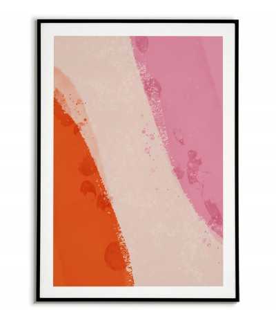 Plakat skandynawski abstrakcja farbą wzór z pasami