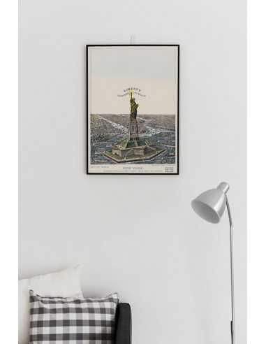 old vintage poster, illustration of the statue of liberty new york old vintage poster, illustration of the statue of liberty new york