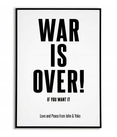 Legendary poster "WAR IS OVER" by John Lennon and Yoko Ono.