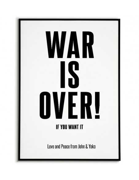 Legendary poster "WAR IS OVER" by John Lennon and Yoko Ono.