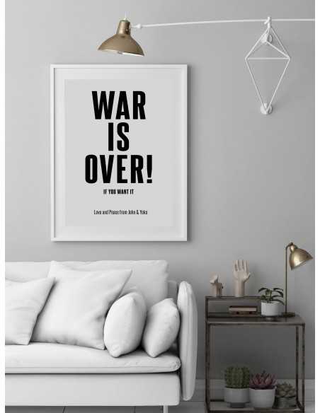 Legendary poster "WAR IS OVER" by John Lennon and Yoko Ono.