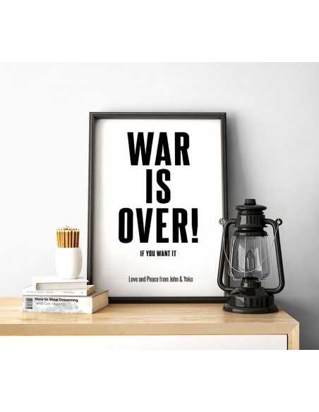 Legendary poster "WAR IS OVER" by John Lennon and Yoko Ono.