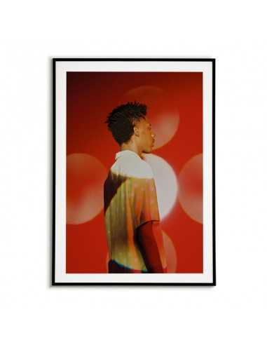 plakat skandynawski, portret fotograficzny, czerwona grafika na ścianę plakat skandynawski, portret fotograficzny, czerwona grafika na ścianę