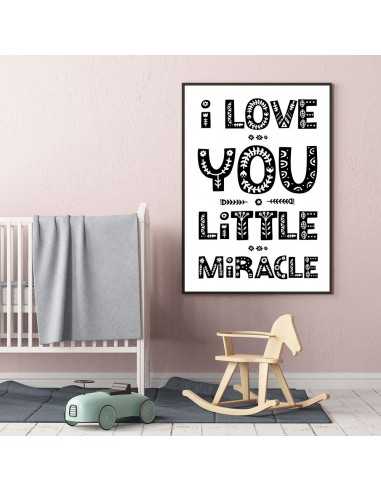 Plakat z napisami - I LOVE YOU LITTLE - grafika na ścianę dla dziecka Plakat z napisami - I LOVE YOU LITTLE - grafika na ścianę dla dziecka