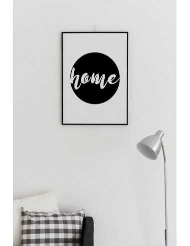 A poster with the words HOME -... A poster with the words HOME -...
