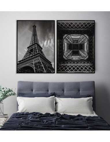 Gallery, poster for the wall with the Eiffel tower. Paris wall art. Black and white photography Gallery, poster for the wall with the Eiffel tower. Paris wall art. Black and white photography