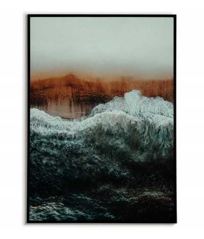 Poster Ocean waves on the...