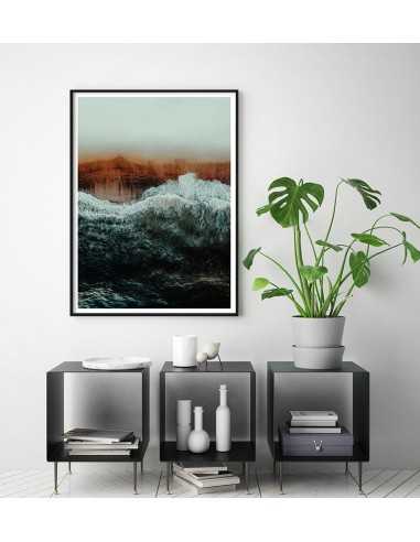 Poster Ocean waves on the beach -... Poster Ocean waves on the beach -...