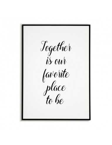 Typographic poster - Together is our... Typographic poster - Together is our...