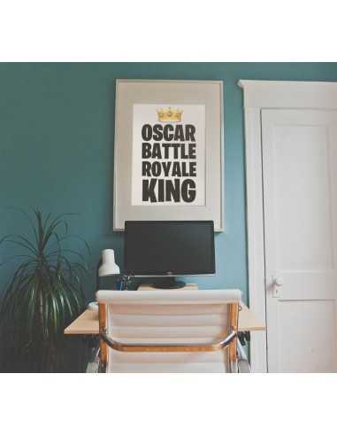 Plakat personalizowany dla gracza z imieniem i koroną. Inspirowany grami typu Battle Royale tj. Fortnite, Apex Plakat personalizowany dla gracza z imieniem i koroną. Inspirowany grami typu Battle Royale tj. Fortnite, Apex