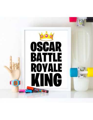 Plakat personalizowany dla gracza z imieniem i koroną. Inspirowany grami typu Battle Royale tj. Fortnite, Apex Plakat personalizowany dla gracza z imieniem i koroną. Inspirowany grami typu Battle Royale tj. Fortnite, Apex