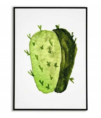 Cactus painted on a white...