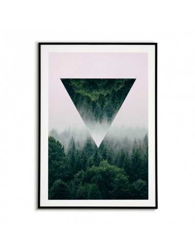 Poster forest in fog - Geometric wall... Poster forest in fog - Geometric wall...