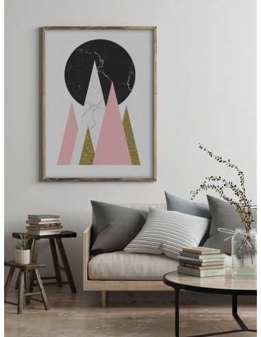 plakat geometryczny na ścianę. Koła i trójkąty. Nowoczesna grafika na ścianę. plakat geometryczny na ścianę. Koła i trójkąty. Nowoczesna grafika na ścianę.