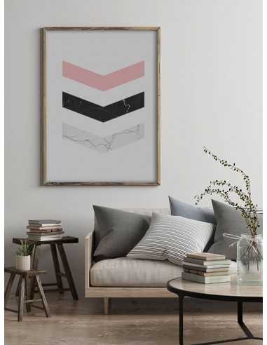 Plakat geometryczny ze strzałkami. Nowoczesna grafika na ścianę. Plakat geometryczny ze strzałkami. Nowoczesna grafika na ścianę.