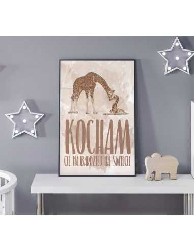 plakat dla dziecka, do pokoju dziecięcego, plakat z żyrafą plakat dla dziecka, do pokoju dziecięcego, plakat z żyrafą