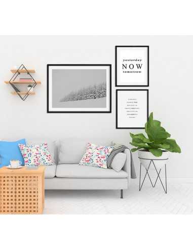 Winter forest. Poster, picture, graphics on the wall in the Scandinavian style. Winter forest. Poster, picture, graphics on the wall in the Scandinavian style.