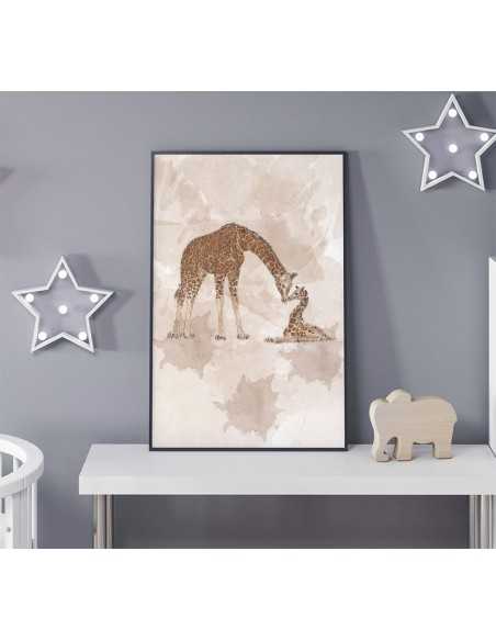 plakat dla dziecka, do pokoju dziecięcego, plakat z żyrafą