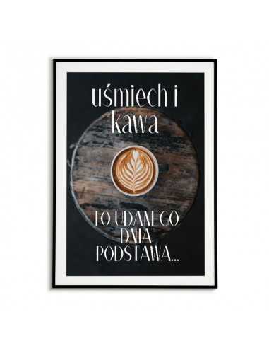 The perfect poster for the kitchen - smile and coffee. Wall art for the kitchen The perfect poster for the kitchen - smile and coffee. Wall art for the kitchen