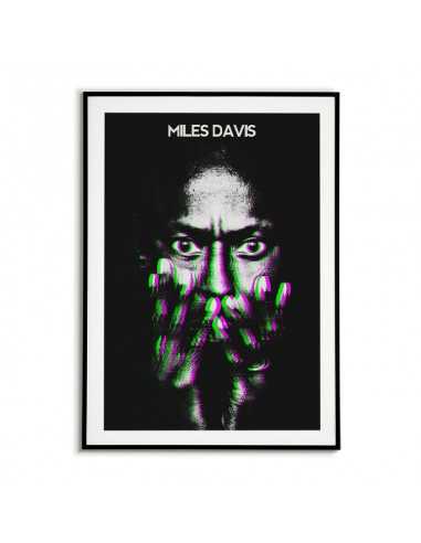 Miles Davis poster with Jazz musician. Original wall art with a jazz artist Miles Davis poster with Jazz musician. Original wall art with a jazz artist