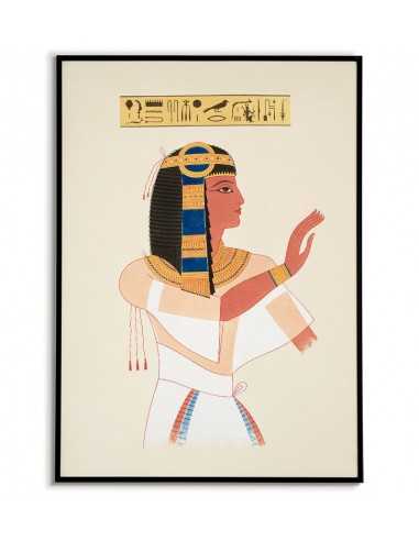 Egypt poster with motifs of ancient Egypt. Wall graphics with vintage style portrait.