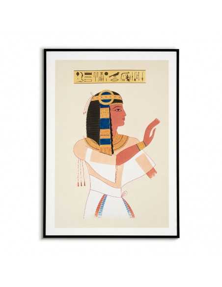 Egypt poster with motifs of ancient Egypt. Wall graphics with vintage style portrait.