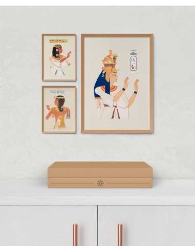 Egypt poster with motifs of ancient Egypt. Wall graphics with vintage style portrait. Egypt poster with motifs of ancient Egypt. Wall graphics with vintage style portrait.