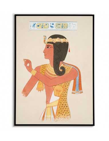 Egypt poster with motifs of ancient Egypt. Wall graphics with vintage style portrait.
