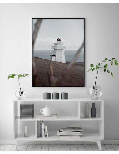 A poster with a lighthouse. Beautiful artwork for a frame with a sea theme. Lighthouse on the shore, beautiful photography A poster with a lighthouse. Beautiful artwork for a frame with a sea theme. Lighthouse on the shore, beautiful photography