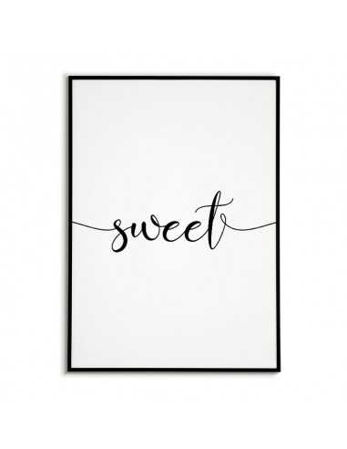 Plakat z napisem SWEET, grafika do ramki z napisem. Klasyczny wzór plakatu idealny na każdą ścianę. Plakat z napisem SWEET, grafika do ramki z napisem. Klasyczny wzór plakatu idealny na każdą ścianę.