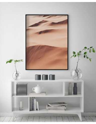 Plakat, grafika do ramki z fotografią piasku pustyni. Idealny na ścianę do salonu lub sypialni Plakat, grafika do ramki z fotografią piasku pustyni. Idealny na ścianę do salonu lub sypialni