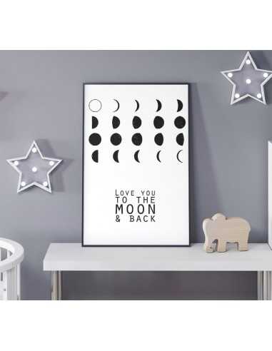 plakat z księżycem, księżyc, plakat z kosmosem, plakaty do domu, obrazek, planeta, i love you to the moon plakat z księżycem, księżyc, plakat z kosmosem, plakaty do domu, obrazek, planeta, i love you to the moon